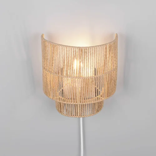 APPLIQUE DA PARETE E27 PAPIERGARN MARRONE SELKIS