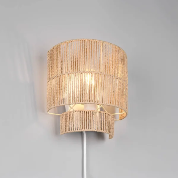 APPLIQUE DA PARETE E27 PAPIERGARN MARRONE SELKIS