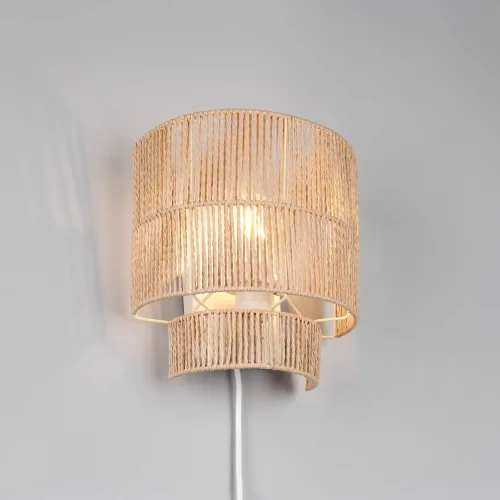 APPLIQUE DA PARETE E27 PAPIERGARN MARRONE SELKIS