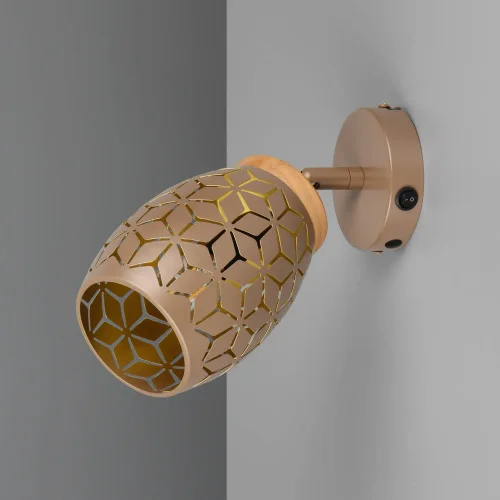 APPLIQUE DA PARETE 1 LUCE METALLO COFFEE E14 BIRKITA APPLIQUE DA PARETE 1 LUCE METALLO COFFEE E14 BIRKITA