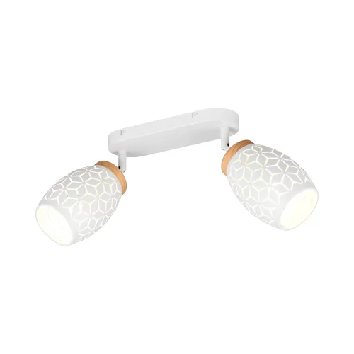 SPOT DA SOFFITTO/PARETE 2 LUCI METALLO BIANCO E14 BIRKITA