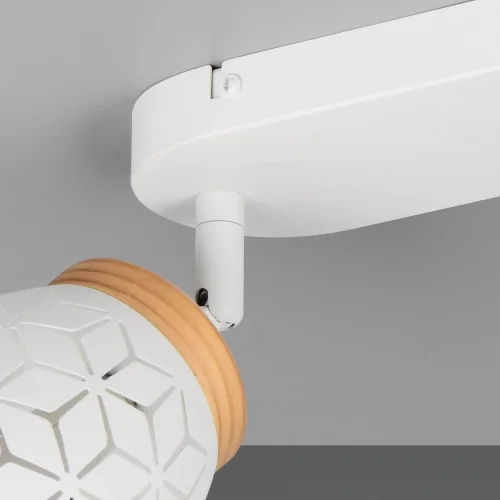 SPOT DA SOFFITTO/PARETE 2 LUCI METALLO BIANCO E14 BIRKITA