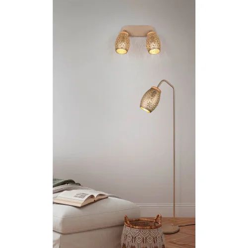 SPOT 2 LUCI SOFFITTO/PARETE METALLO COFFEE E14 BIRKITA SPOT 2 LUCI SOFFITTO/PARETE METALLO COFFEE E14 BIRKITA