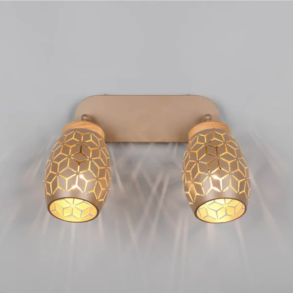 SPOT 2 LUCI SOFFITTO/PARETE METALLO COFFEE E14 BIRKITA SPOT 2 LUCI SOFFITTO/PARETE METALLO COFFEE E14 BIRKITA