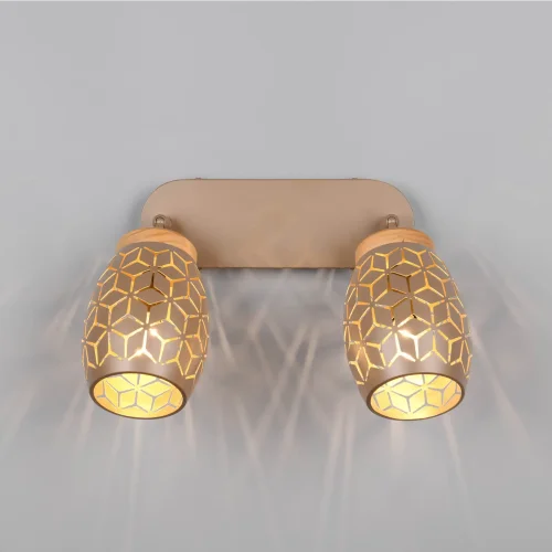 SPOT 2 LUCI SOFFITTO/PARETE METALLO COFFEE E14 BIRKITA SPOT 2 LUCI SOFFITTO/PARETE METALLO COFFEE E14 BIRKITA