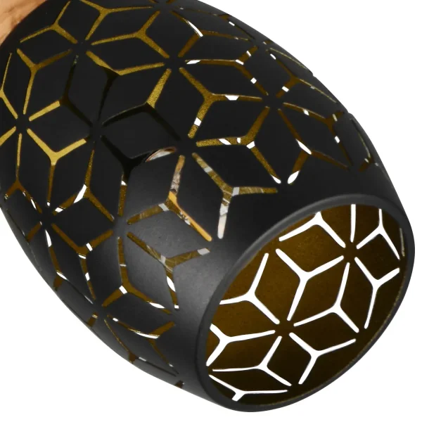 SPOT 2 LUCI SOFFITTO/PARETE METALLO NERO E14 BIRKITA