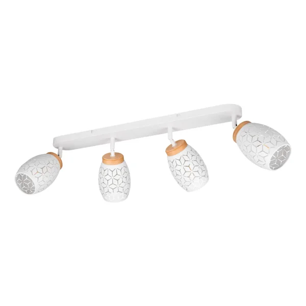 SPOT 4 LUCI DA SOFFITTO METALLO BIANCO E14 BIRKITA