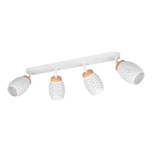 SPOT 4 LUCI DA SOFFITTO METALLO BIANCO E14 BIRKITA