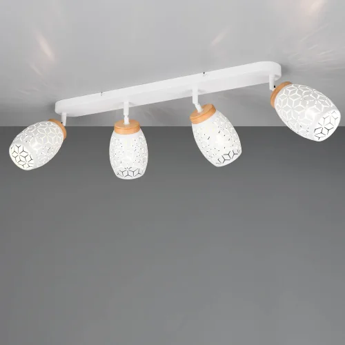 SPOT 4 LUCI DA SOFFITTO METALLO BIANCO E14 BIRKITA