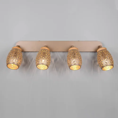 SPOT 4 LUCI DA SOFFITTO METALLO COFFEE E14 BIRKITA