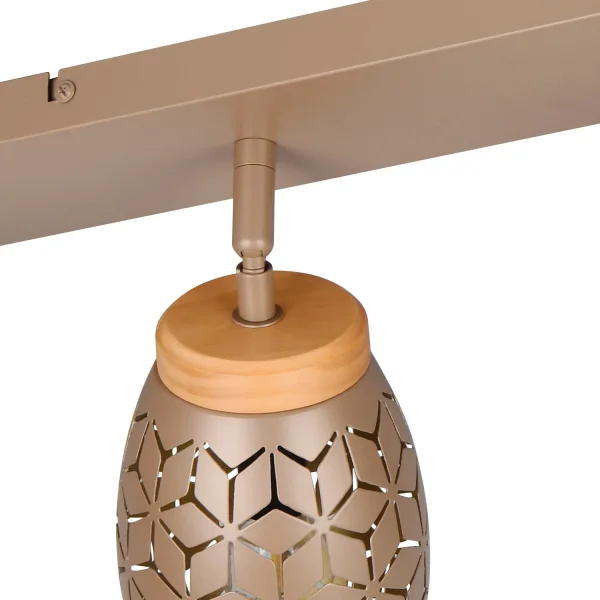 SPOT 4 LUCI DA SOFFITTO METALLO COFFEE E14 BIRKITA