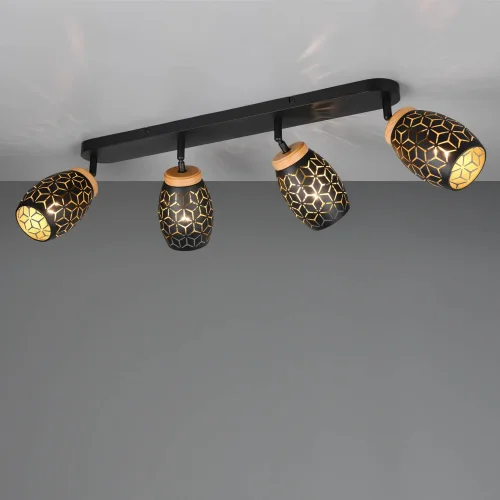 SPOT 4 LUCI DA SOFFITTO METALLO NERO E14 BIRKITA SPOT 4 LUCI DA SOFFITTO METALLO NERO E14 BIRKITA