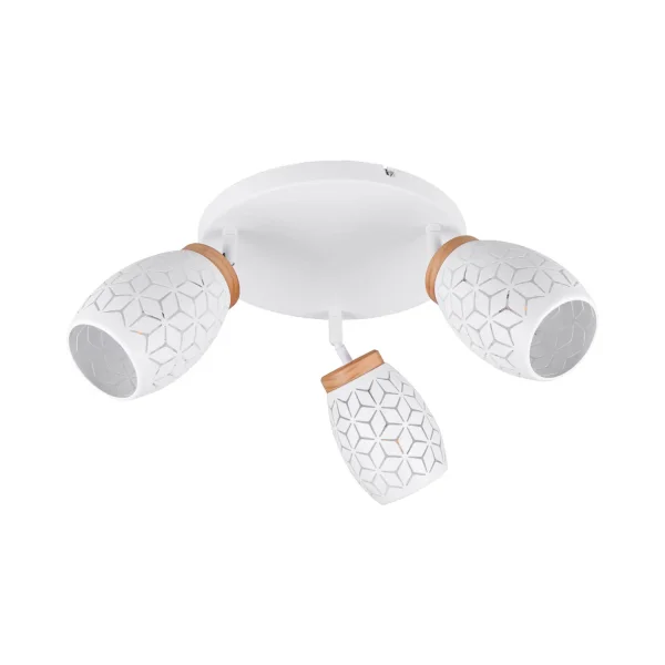 PLAFONNIER 3 LUCI METALLO BIANCO E14 BIRKITA PLAFONNIER 3 LUCI METALLO BIANCO E14 BIRKITA
