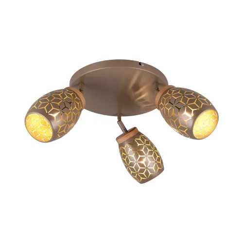 PLAFONIERA 3 LUCI METALLO COFFEE E14 BIRKITA PLAFONIERA 3 LUCI METALLO COFFEE E14 BIRKITA