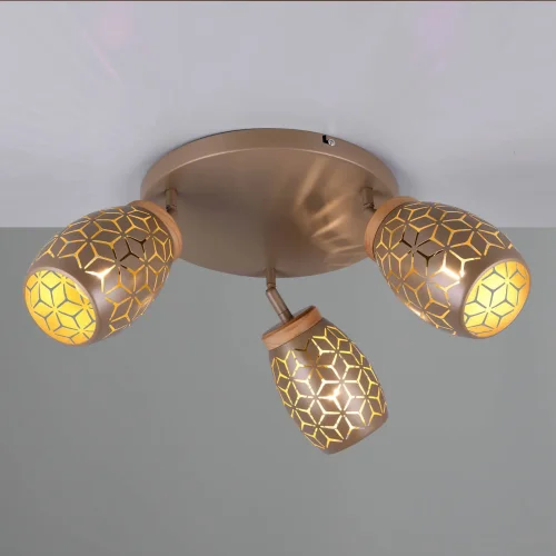 PLAFONIERA 3 LUCI METALLO COFFEE E14 BIRKITA PLAFONIERA 3 LUCI METALLO COFFEE E14 BIRKITA