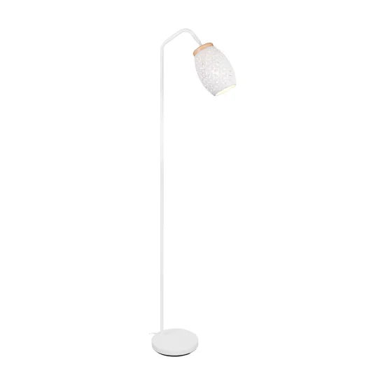 LAMPADA DA TERRA 1 LUCE METALLO BIANCO E27 BIRKITA