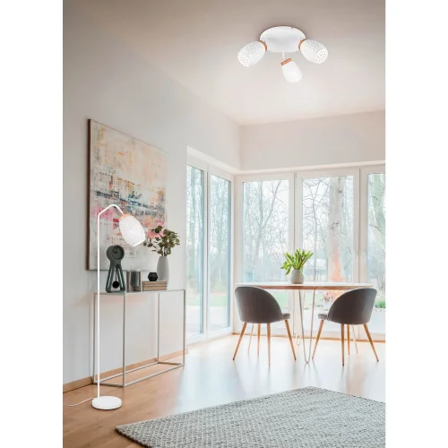 LAMPADA DA TERRA 1 LUCE METALLO BIANCO E27 BIRKITA LAMPADA DA TERRA 1 LUCE METALLO BIANCO E27 BIRKITA