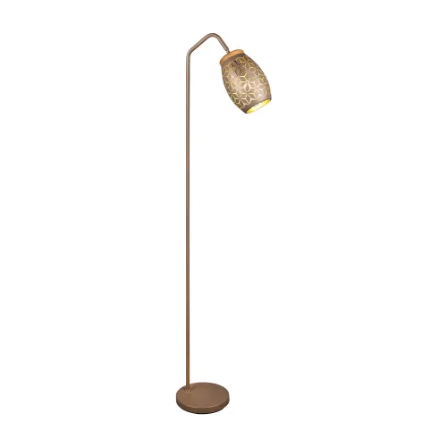 LAMPADA DA TERRA 1 LUCE METALLO COFFEE E27 BIRKITA