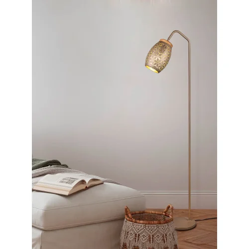 LAMPADA DA TERRA 1 LUCE METALLO COFFEE E27 BIRKITA