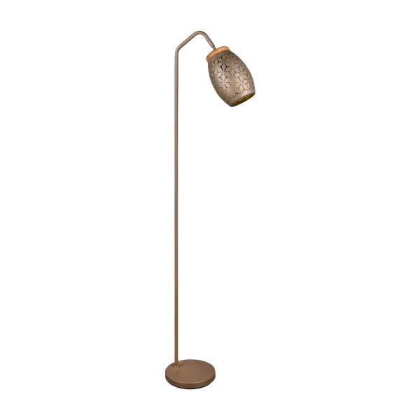 LAMPADA DA TERRA 1 LUCE METALLO COFFEE E27 BIRKITA