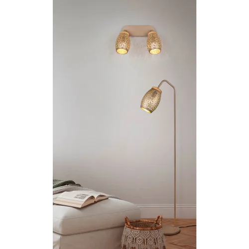 LAMPADA DA TERRA 1 LUCE METALLO COFFEE E27 BIRKITA