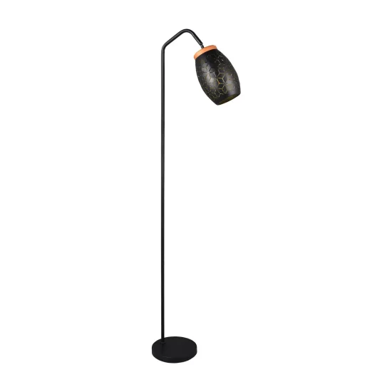 LAMPADA DA TERRA 1 LUCE METALLO NERO E27 BIRKITA 2