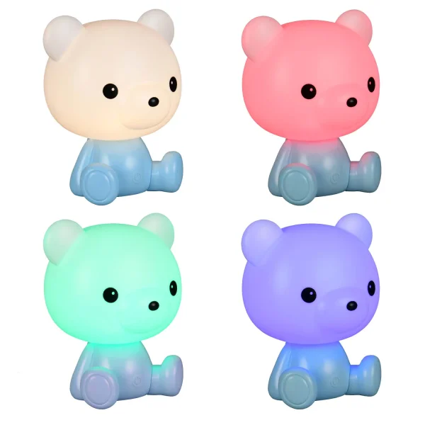 LAMPADA DA TAVOLO LED 3W 3000K RGB ORSETTO BLU LAMPADA DA TAVOLO LED 3W 3000K RGB ORSETTO BLU