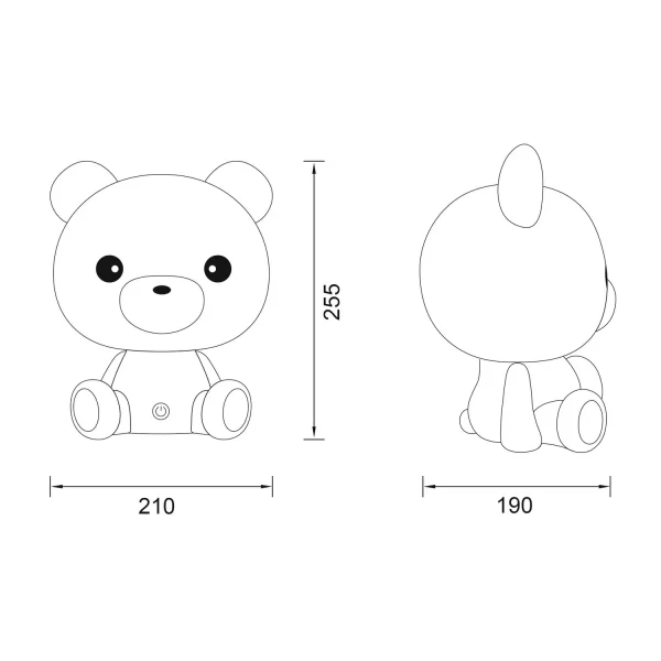 LAMPADA DA TAVOLO LED 3W 3000K RGB ORSETTO BLU LAMPADA DA TAVOLO LED 3W 3000K RGB ORSETTO BLU