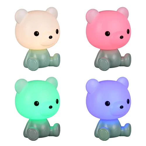 LAMPADA DA TAVOLO LED 3W 3000K RGB ORSETTO VERDE LAMPADA DA TAVOLO LED 3W 3000K RGB ORSETTO VERDE