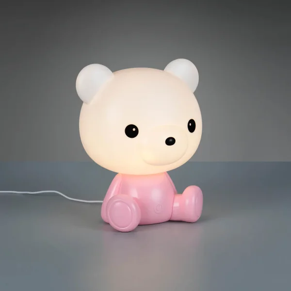 LAMPADA DA TAVOLO LED 3W 3000K RGB ORSETTO ROSA LAMPADA DA TAVOLO LED 3W 3000K RGB ORSETTO ROSA