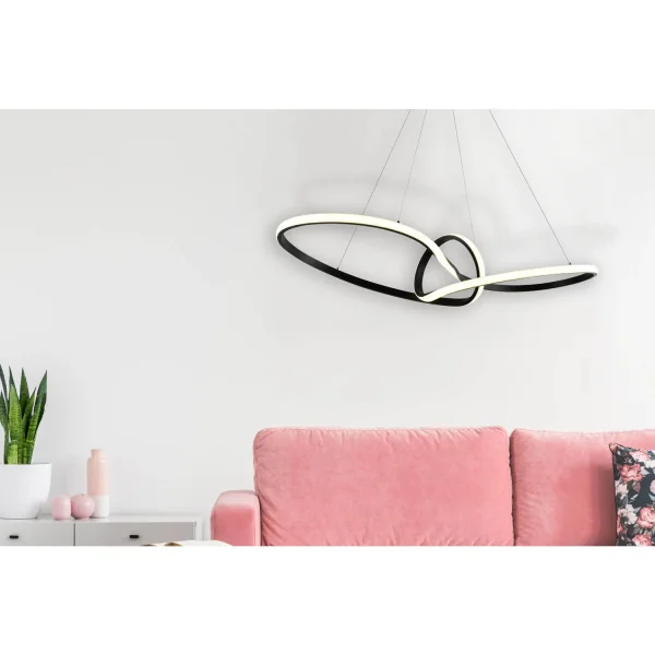 LAMPADA DA SOFFITTO LED 39W REGOLABILE COLORE/INTENSITÀ NERA OLIMPO