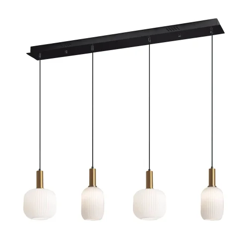 LAMPADA A SOSPENSIONE 4 LUCI TULIPANI BIANCO OPAL E27 SHELBY