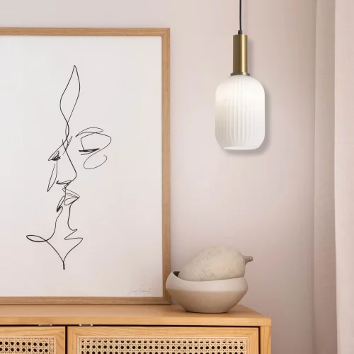 Lampada A Sospensione 1 Luce Tulipano Bianco Opal E27 Shelby| Lúzete