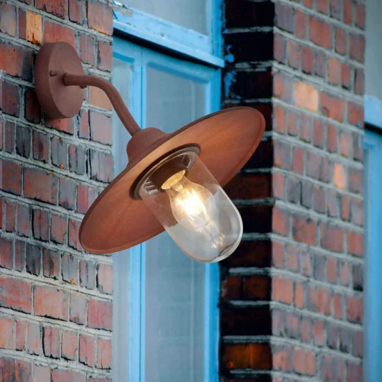 LAMPADA DA PARETE ESTERNA E27 IP44 RUGGINE TULSI