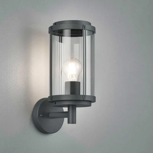LAMPADA DA PARETE ESTERNA  E27 IP44 ANTRACITE TRILLIUM