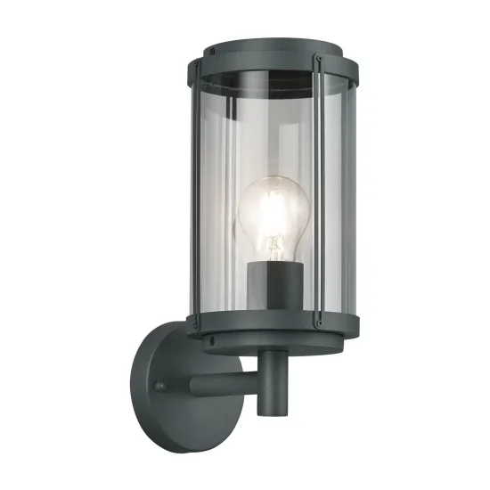 LAMPADA DA PARETE ESTERNA  E27 IP44 ANTRACITE TRILLIUM 2