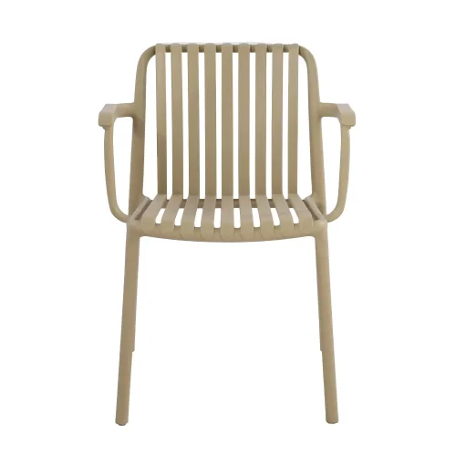 SEDIA DA GIARDINO CON BRACCIOLI POLIPROPILENE SABBIA EOLIA