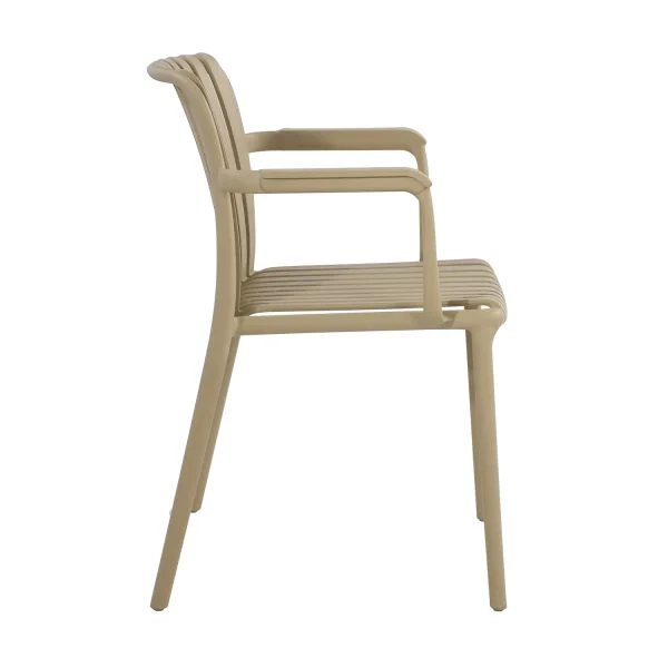 SEDIA DA GIARDINO CON BRACCIOLI POLIPROPILENE SABBIA EOLIA