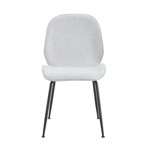 SEDIA ASHCROFT TESSUTO COLOR SABBIA CON GAMBE NERE