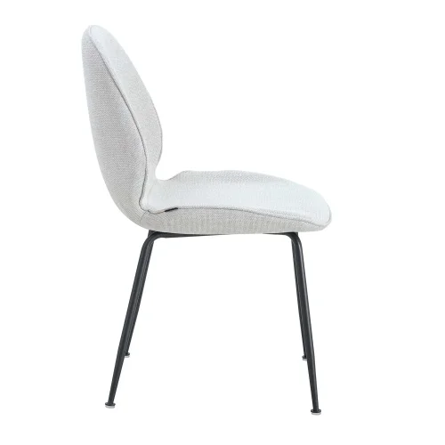 SEDIA ASHCROFT TESSUTO COLOR SABBIA CON GAMBE NERE