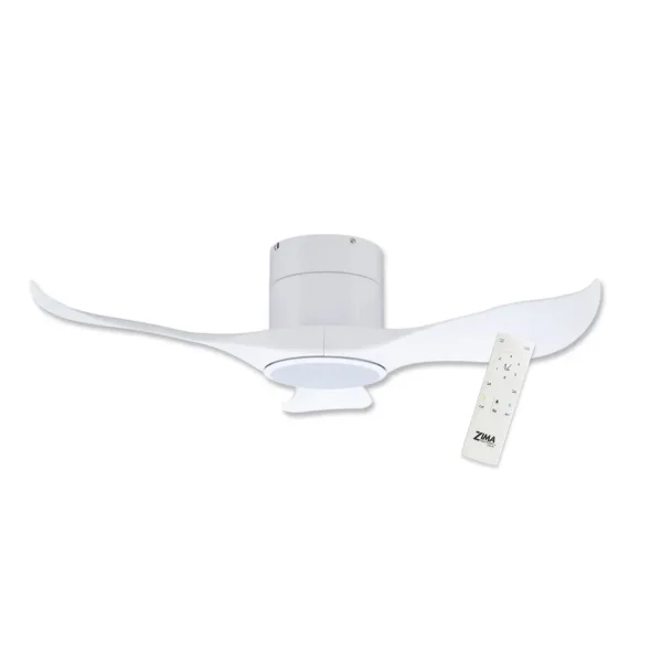 VENTILATORE DA SOFFITTO LED 18W 3 PALE REGOLABILE BIANCO ISELIN
