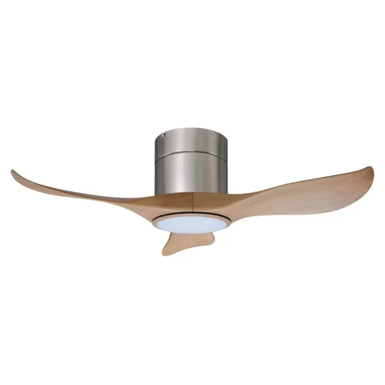 VENTILATORE DA SOFFITTO LED 18W 3 PALE REGOLABILE NICHEL ISELIN