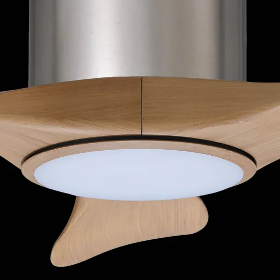 VENTILATORE DA SOFFITTO LED 18W 3 PALE REGOLABILE NICHEL ISELIN 2