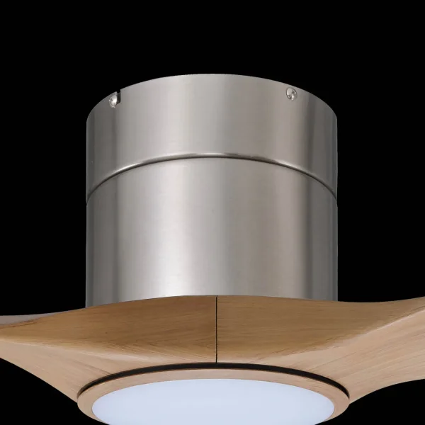 VENTILATORE DA SOFFITTO LED 18W 3 PALE REGOLABILE NICHEL ISELIN