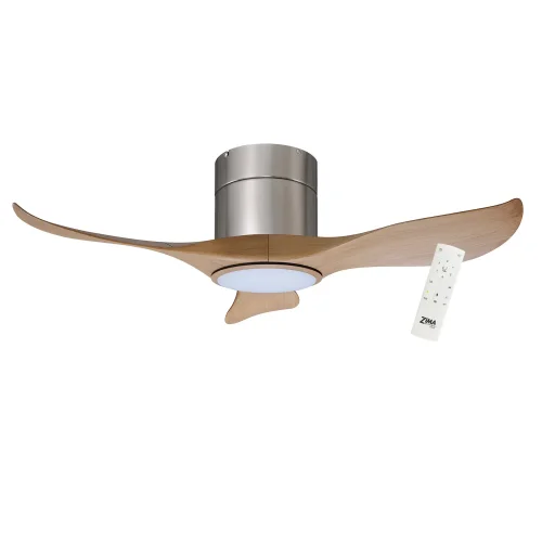 VENTILATORE DA SOFFITTO LED 18W 3 PALE REGOLABILE NICHEL ISELIN