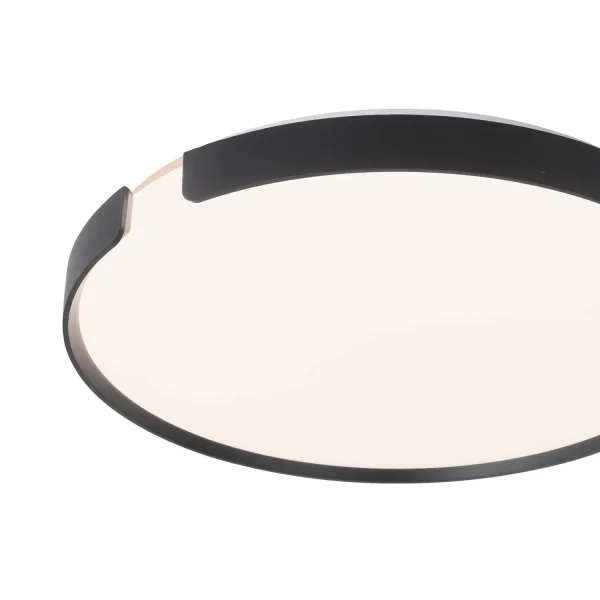 Plafoniera LED 53W Regolabile Ø50cm Nera Nashville| Lúzete