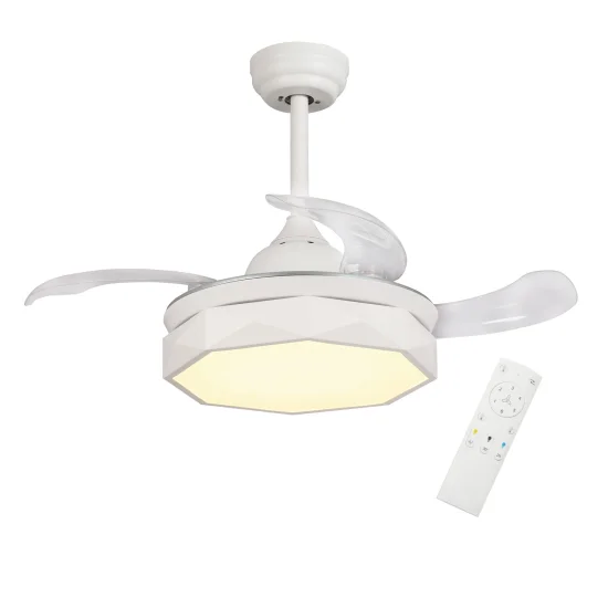 VENTILATORE DA SOFFITTO LED 29 W REGOLABILE BIANCO CON PALE PIEGHEVOLI PARMA