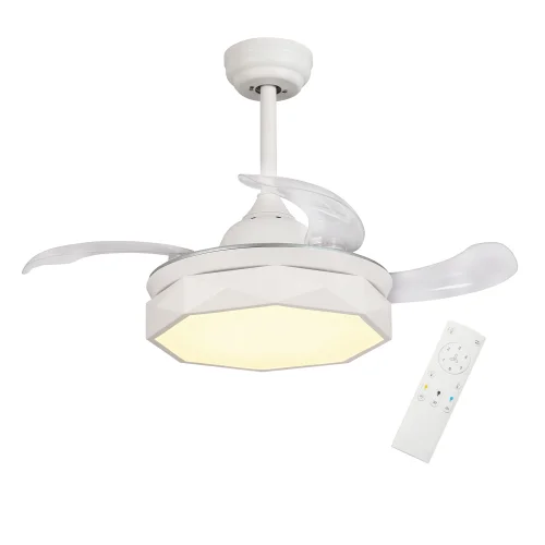 VENTILATORE DA SOFFITTO LED 29 W REGOLABILE BIANCO CON PALE PIEGHEVOLI PARMA VENTILATORE DA SOFFITTO LED 29 W REGOLABILE BIANCO CON PALE PIEGHEVOLI PARMA