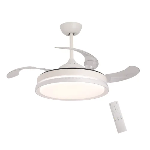 Ventilatore a Soffitto Pale Pieghevoli LED 35W 2700-6000K Bianco Lorelei| Lúzete