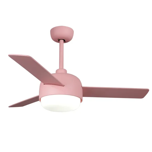 VENTILATORE DA SOFFITTO CON LUCE 24W MOTORE DC 3 PALE ROSA/LEGNO RIVERDALE